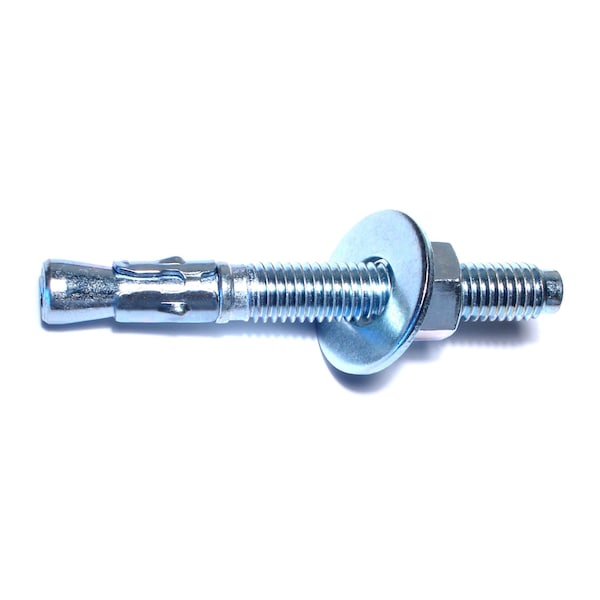 Midwest Fastener Wedge Anchor, 1/2" Dia., 4-1/4" L, Steel Zinc Plated, 15 PK 06739 - main